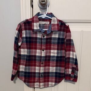 Hope & Henry Kids Checkered Button-Down Shirt - Burgundy, Navy, White